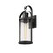 Z-Lite Roundhouse 1 Light Outdoor Wall Sconce, Black And Clear Seedy 569M-BK - alternate 4